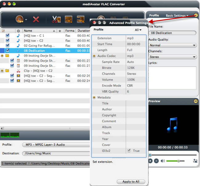 free mac software download that convert flac to mp3